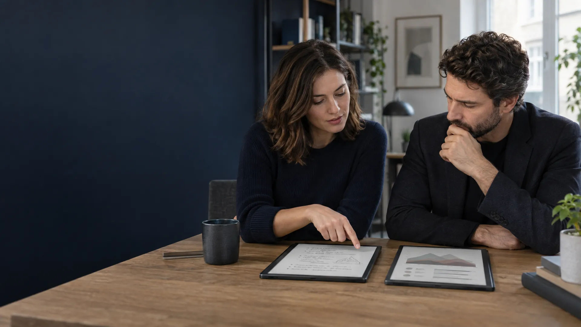 Person nutzt ein E-Ink-Tablet zum Thema BOOX oder Kindle Scribe