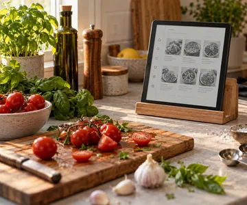 Themenbild: Digitales Kochbuch auf dem E-Ink-Tablet: Rezepte griffbereit